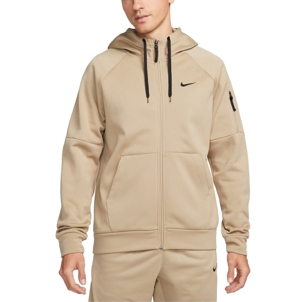 Chaqueta y Sudadera de Entrenamiento Nike Logo ThermaFIT Sudadera  Khaki/Black DQ4830247