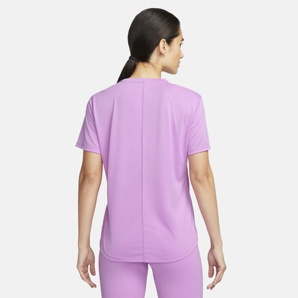 Nike One Dri-FIT Logo Camiseta - Rush Fuchsia/White