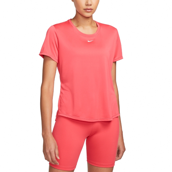 Women's Fitness & Training T-Shirt Nike One DriFIT Logo TShirt  Light Fusion Red/White DD0638648