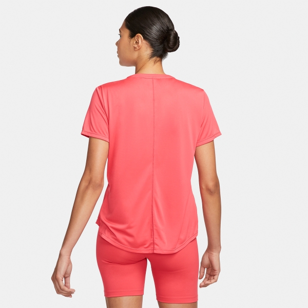 Nike One Dri-FIT Logo Camiseta - Light Fusion Red/White