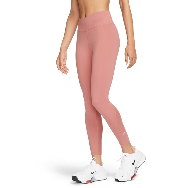 Pants e Tights Fitness e Training Donna Nike Nike One Mid Rise 7/8 Tights  Red Stardust/White  Red Stardust/White 