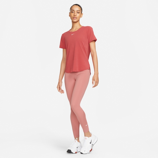 Nike One Mid-Rise 7/8 Leggings Women - desert berry/white DD0249