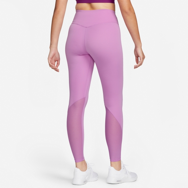 Nike One Mid Rise 7/8 Tights - Rush Fuchsia/White