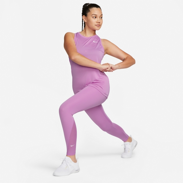 Nike One Mid Rise 7/8 Tights - Rush Fuchsia/White