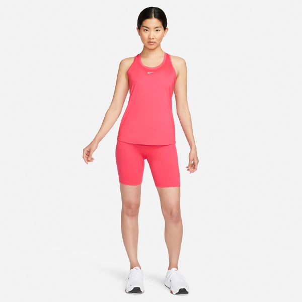 Nike Dri-FIT One Tank - Light Fusion Red/White