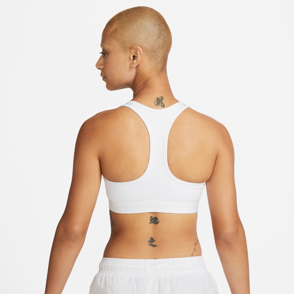 Nike Swoosh Dri-FIT Sports Bra - White/Stone Mauve/Black