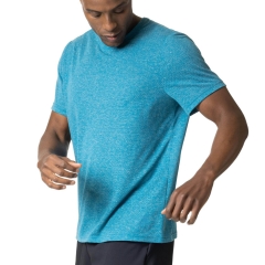 ODLO CREW NECK SEAMLESS ELEMENT - Print T-shirt - blue aster melange/blue 