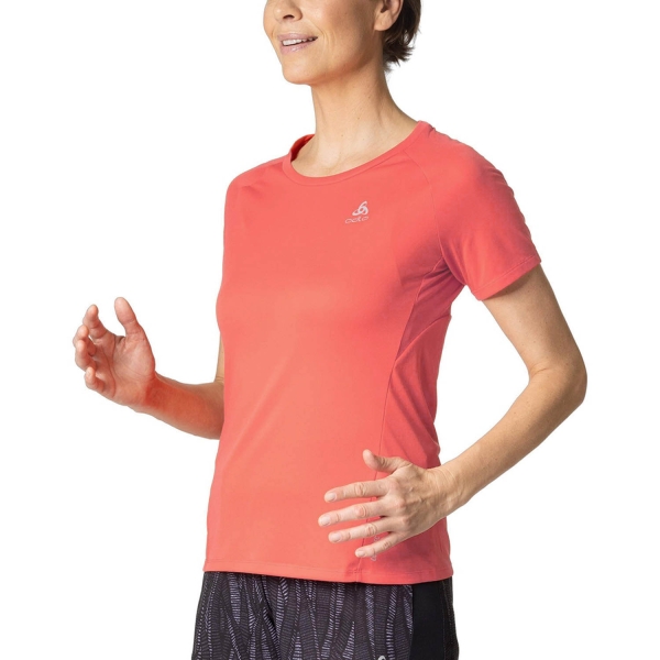 Women's Running T-Shirts Odlo Crew Essential ChillTec TShirt  Cayenne 31348130838