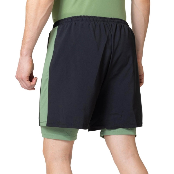 Odlo Essential 2 in 1 5in Shorts - Black/Loden Frost