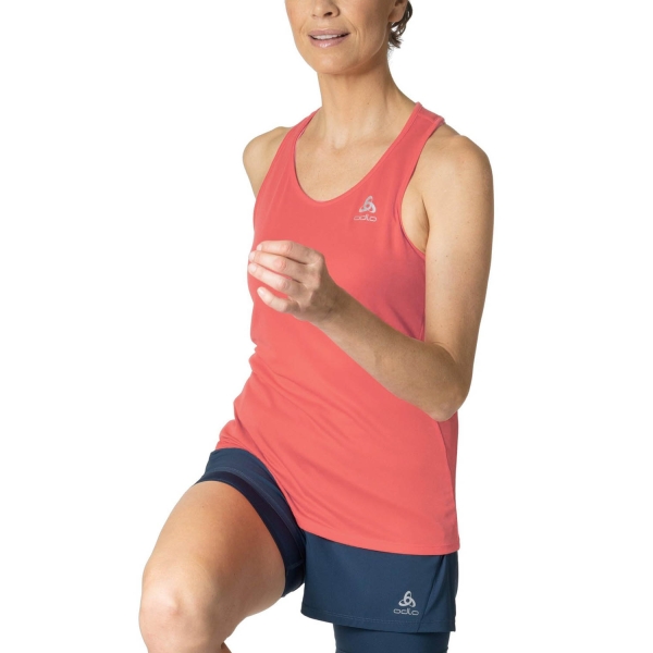 Women's Running Tank Odlo Odlo Essential Line Tank  Cayenne  Cayenne 