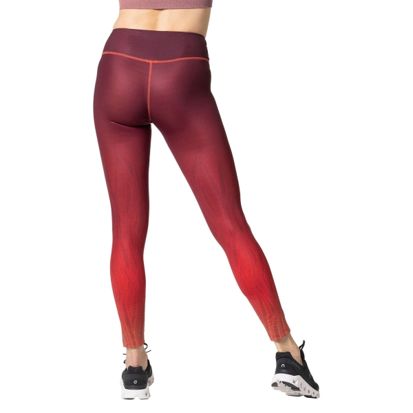 Odlo Zeroweight Print Logo Tights - American Beauty