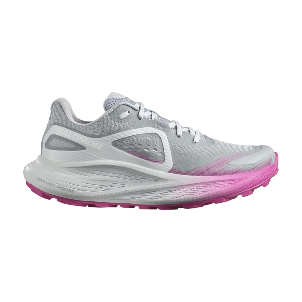 Women's Trail Running Shoes Salomon Glide Max TR  Quarry/Illusion Blue/Pink Glo L47317600