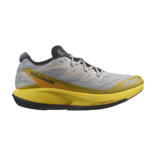 Men's Performance Running Shoes Salomon Salomon Phantasm 2  Ghost Gray/Lemon/Black  Ghost Gray/Lemon/Black 