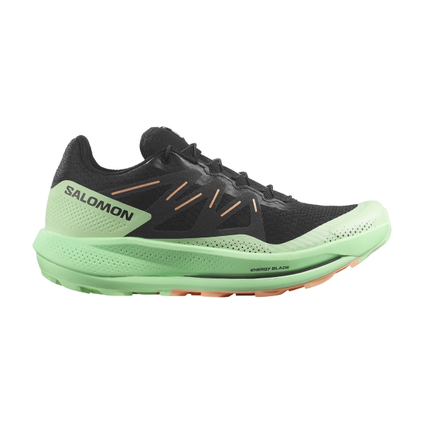 Women's Trail Running Shoes Salomon Pulsar Trail  Black/Green Ash/Cantaloupe L47306400