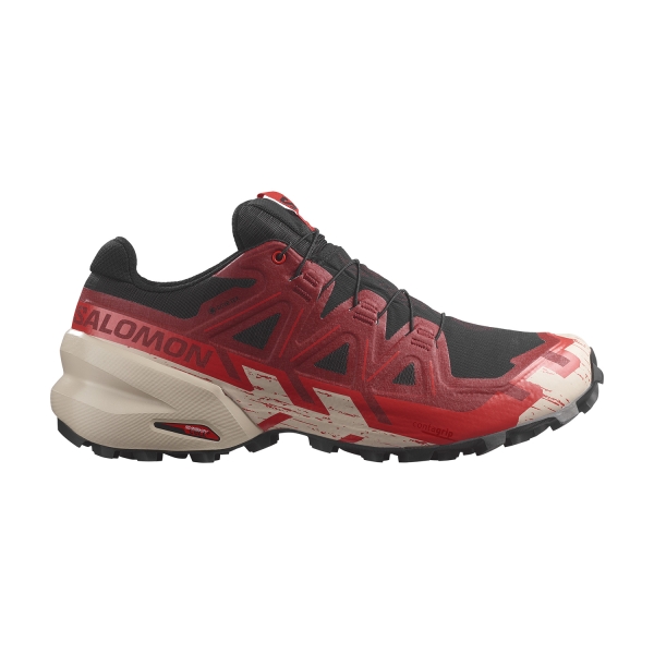 Men's Trail Running Shoes Salomon Speedcross 6 GTX  Black/Red Dalhia/Poppy Red L47301800