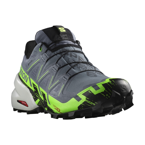 Salomon Speedcross 6 GTX - Flint Stone/Green Gecko/Black