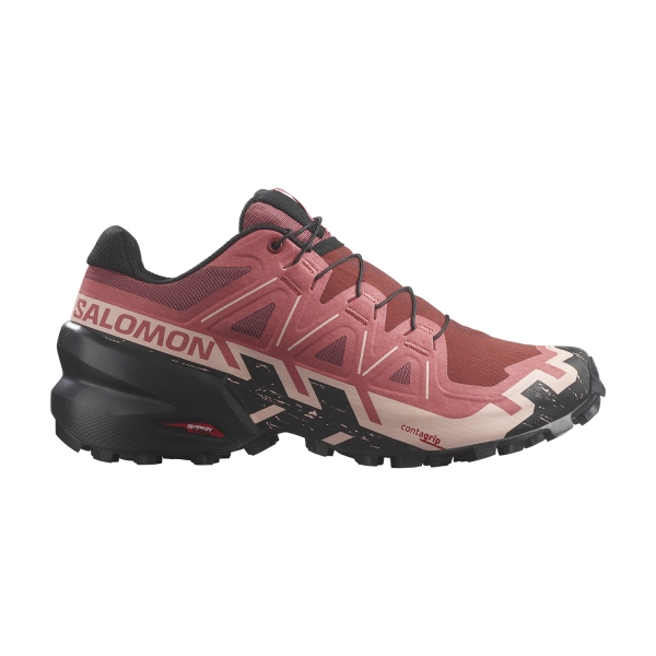 Women's Trail Running Shoes Salomon Speedcross 6  Cow Hide/Black/English Rose L47301100