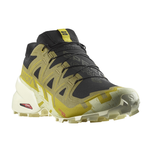 Salomon Speedcross 6, Sneaker Hombre, Black/Surf la Web/Safety