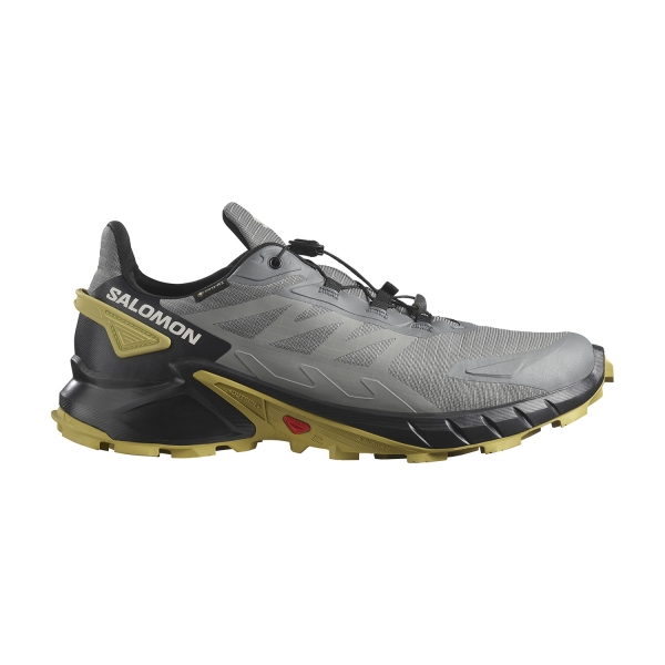 Men's Trail Running Shoes Salomon Supercross 4 GTX  Pewter/Black/Cress Green L47317200