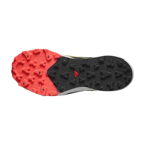 Salomon Winter Cross Spike - Black/Fiery Coral/Safety Yellow