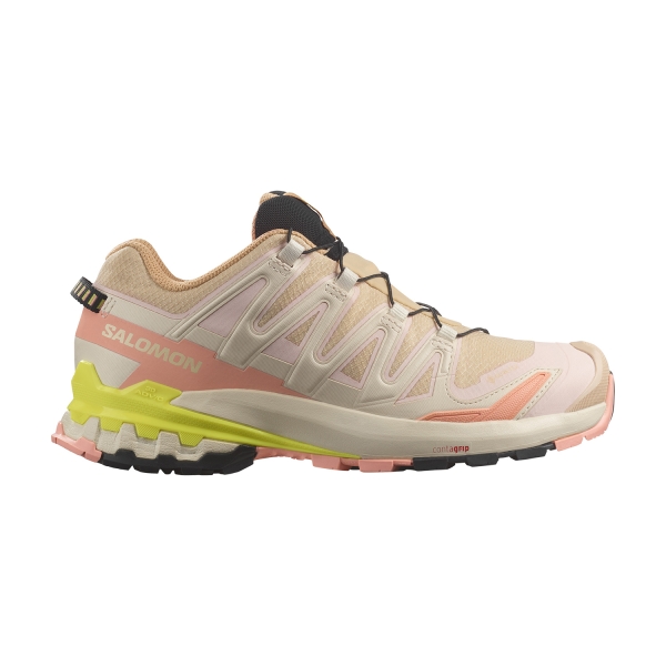 Women's Outdoor Shoes Salomon XA Pro 3D V9 GTX  Hazelnut/English Rose/Safety Yellow L47271000