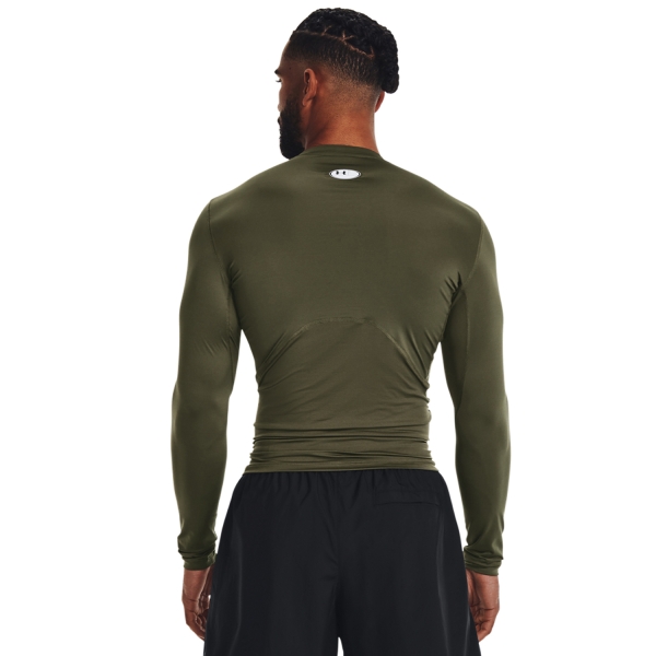 Under Armour HeatGear Compression Shirt - Marine OD Green/White