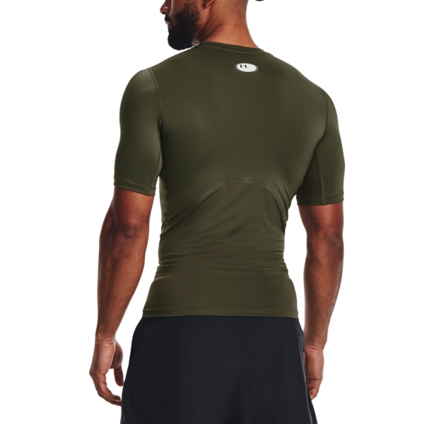 Under Armour HeatGear Compression Logo Maglietta - Marine Od Green/Black