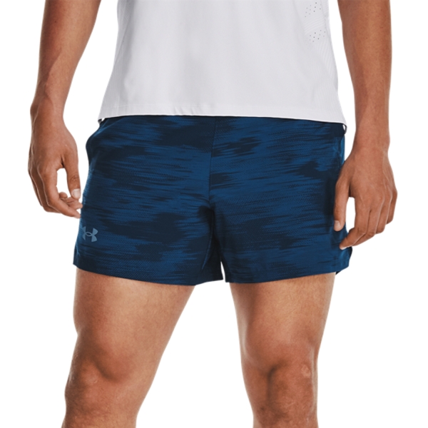 Men's Running Shorts Under Armour Launch Printed 5in Shorts  Varsity Blue/Reflective 13765810426
