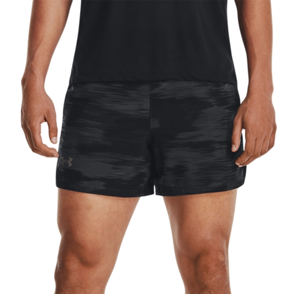 Men's Running Shorts Under Armour Launch Printed 5in Shorts  Jet Gray/Black/Reflective 13765810010