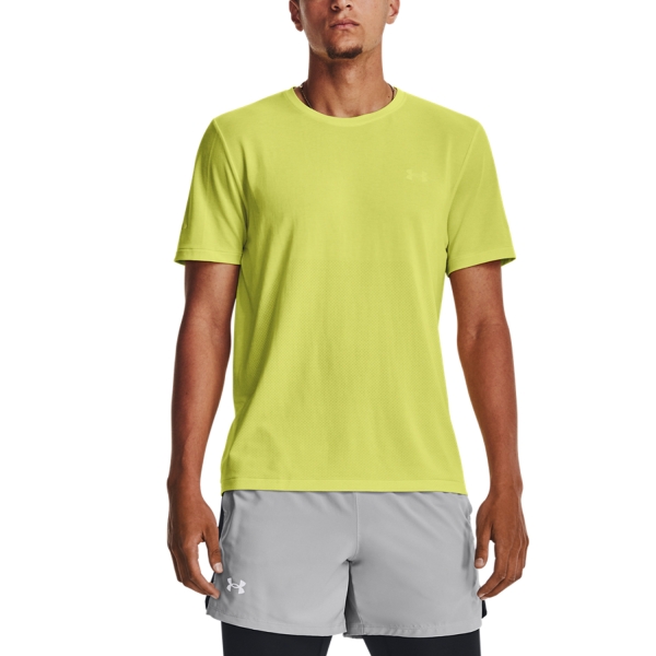 Camisetas Running Hombre Under Armour Under Armour Seamless Stride Camiseta  Lime Yellow  Lime Yellow 