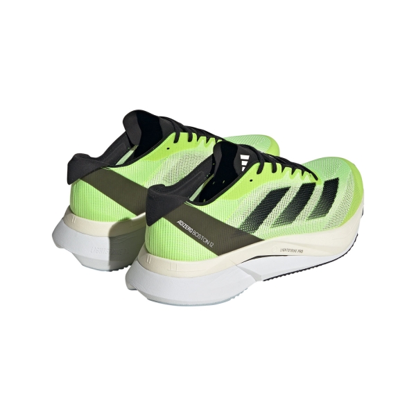 adidas adizero Boston 12 - Cloud White/Core Black/Lucid Lemon