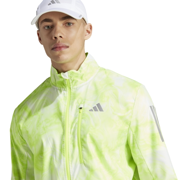 adidas Own The Run Chaqueta - White/Lucid Lemon