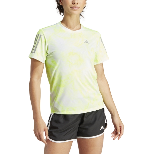 Camiseta Running Mujer adidas adidas Own The Run Camiseta  White/Lucid Lemon  White/Lucid Lemon 