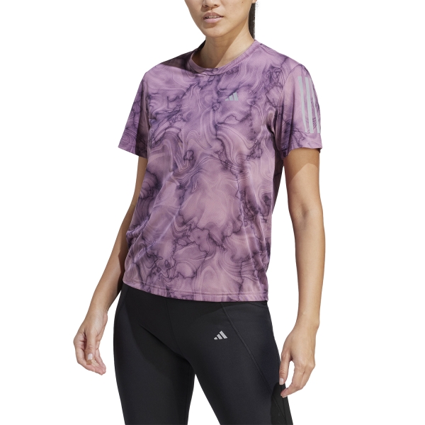 Women's Running T-Shirts adidas adidas Own The Run TShirt  Wonder Orchid/Black  Wonder Orchid/Black 