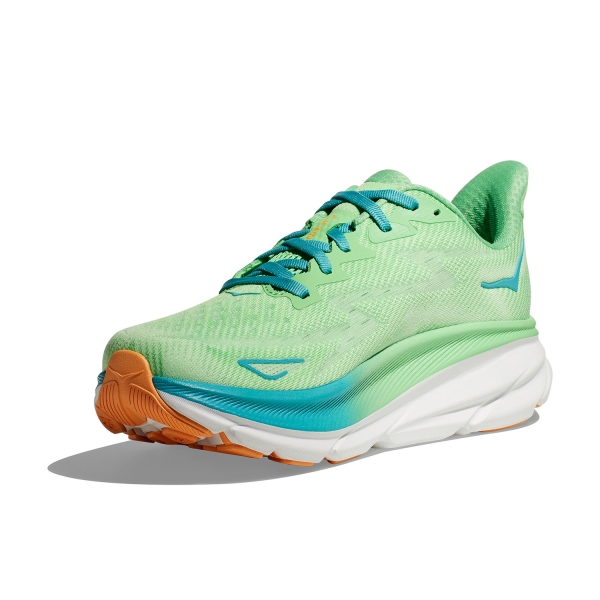 Hoka Clifton 9 Men's Running Shoes - Zest/Lime Glow