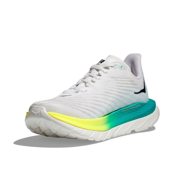 Hoka Mach 5 Wide - White/Blue Glass