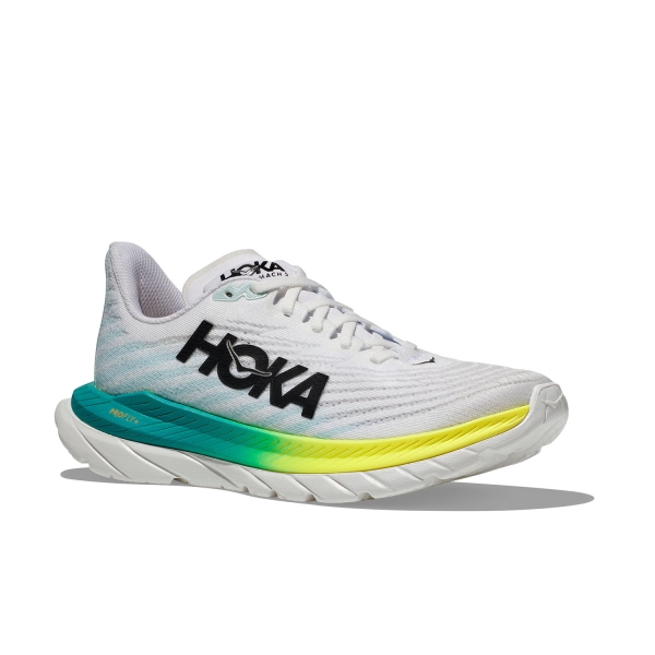 Hoka Mach 5 Wide - White/Blue Glass