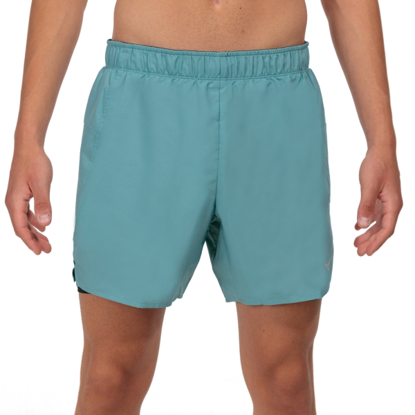 Pantalone cortos Running Hombre Mizuno Core 2 in 1 5.5in Shorts  Mineral Blue J2GBA05730