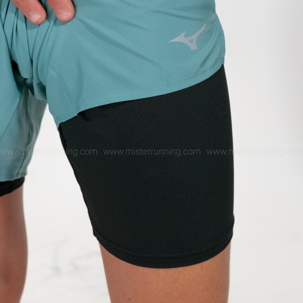 Mizuno Core 2 in 1 5.5in Shorts - Mineral Blue