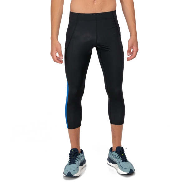 Pantaloni e Tights Running Uomo Mizuno Impulse Core 3/4 Tights  Black/Surf The Web J2GBA14492