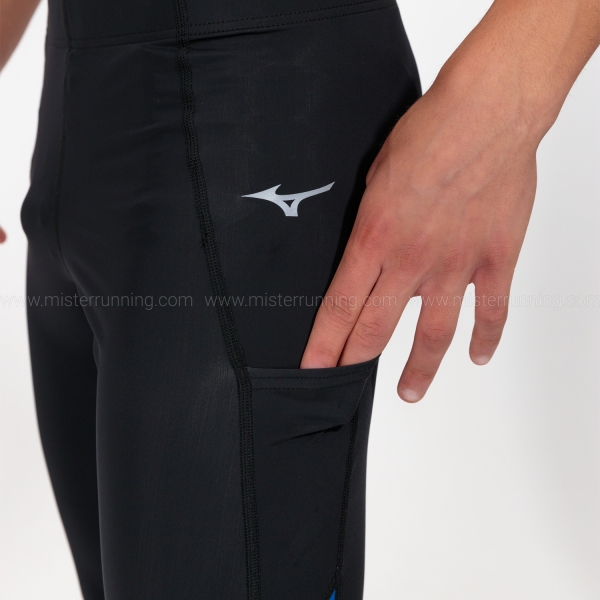 Mizuno Impulse Core 3/4 Tights - Black/Surf The Web