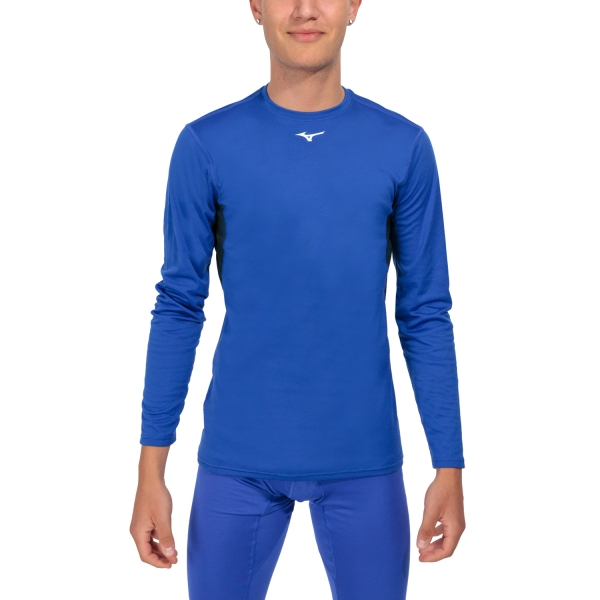 Men's Shirt Underwear Mizuno Mid Weight Crew Shirt  Surf Blue A2GAA55125
