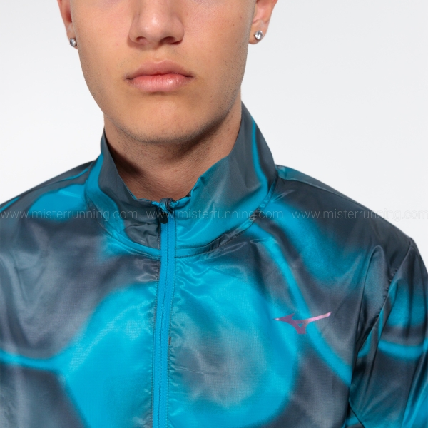 Mizuno Premium Aero Chaqueta - Hawaiian Ocean/Black