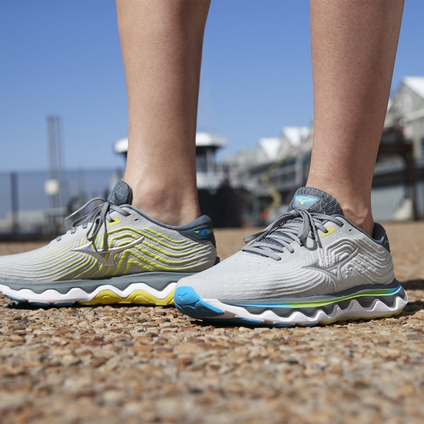 Mizuno Wave Horizon 6 - Pearl Blue/Silver/Bolt 2 Neon