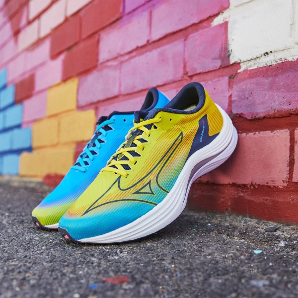 Mizuno Wave Rebellion Flash - Bolt 2 Neon/Ombre Blue/Jet Blue