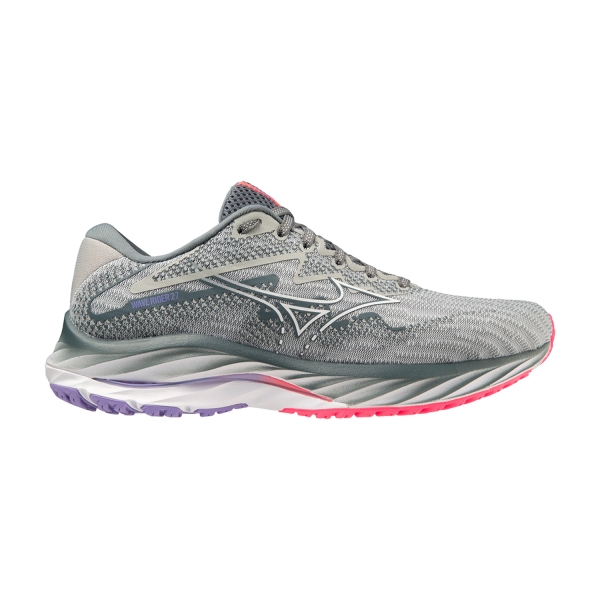 Women's Neutral Running Shoes Mizuno Wave Rider 27  Pearl Blue/White/High Vis Pink J1GD230321