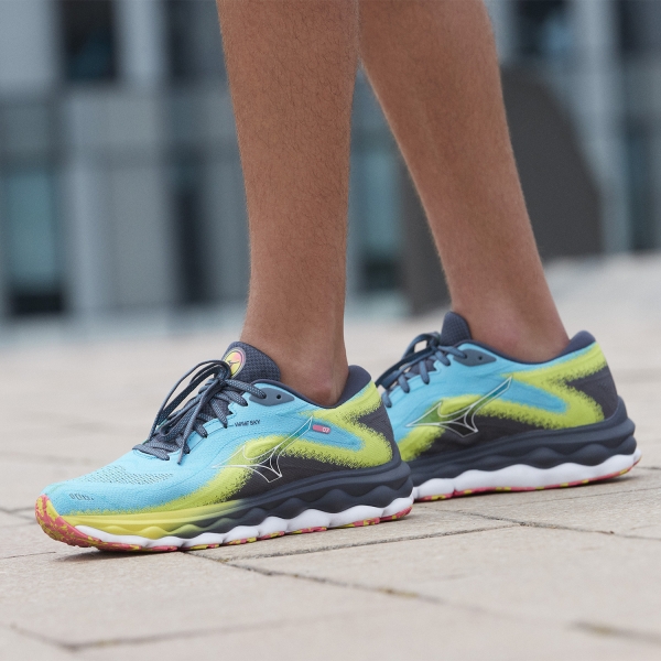 Mizuno Wave Sky 7 - Jet Blue/White/Bolt 2 Neon