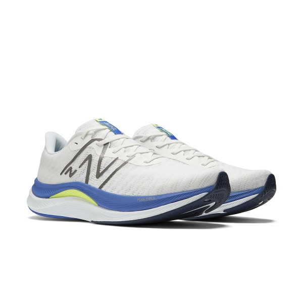 New Balance Fuelcell Propel v4 - White/Marine Blue/Thirty Watt