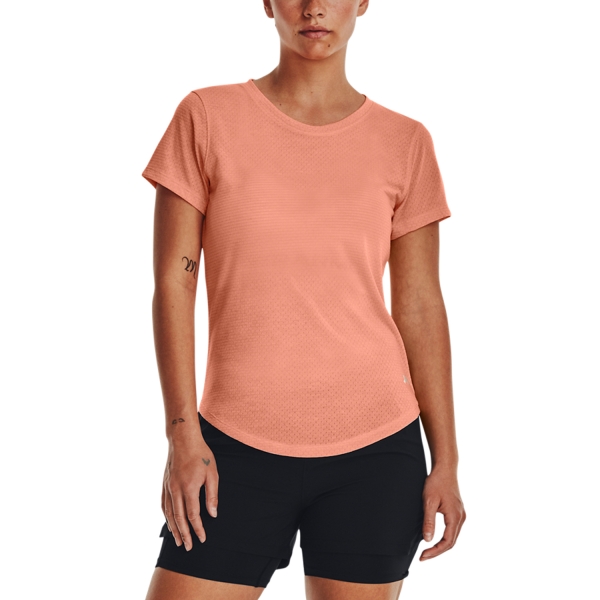 Women's Running T-Shirts Under Armour Streaker TShirt  Bubble Peach/Reflective 13613710963
