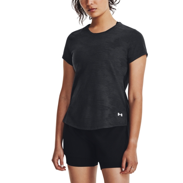 Women's Running T-Shirts Under Armour Streaker Speed Camo TShirt  Black/Reflective 13793560001